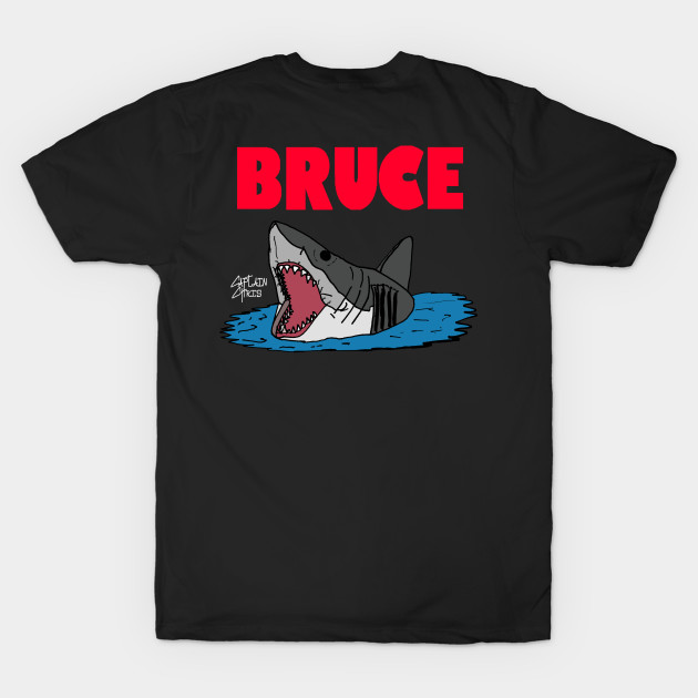 Bruce from Jaws for dark shirts by CaptainChrisArt